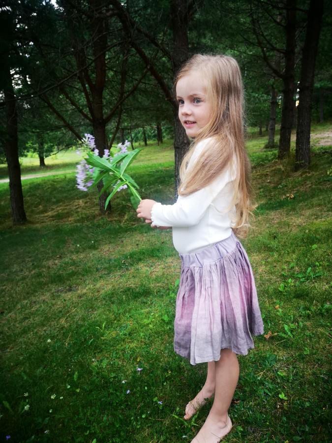 SIJONĖLIS MERGAITEI, DAŽYTAS AUGALAIS, 5 M